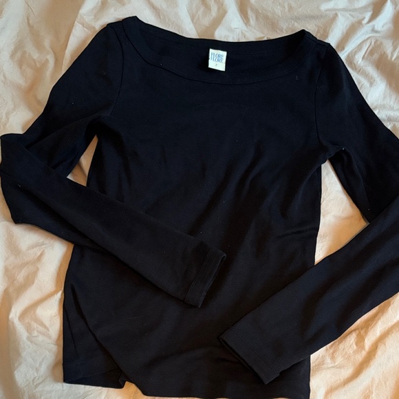 Flore Flore Tops - FLORE FLORE BOATNECK LONG SLEEVE